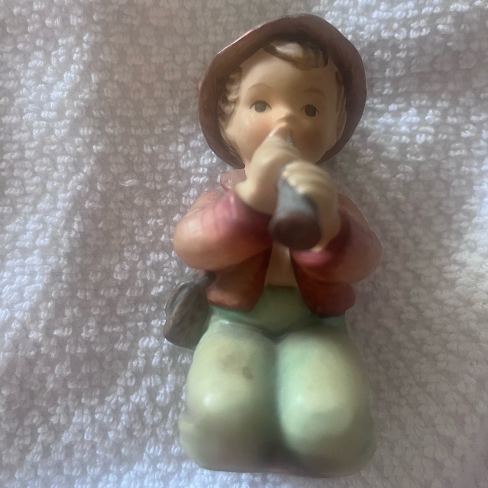 Hummel  Figurine with Red and Green Accents